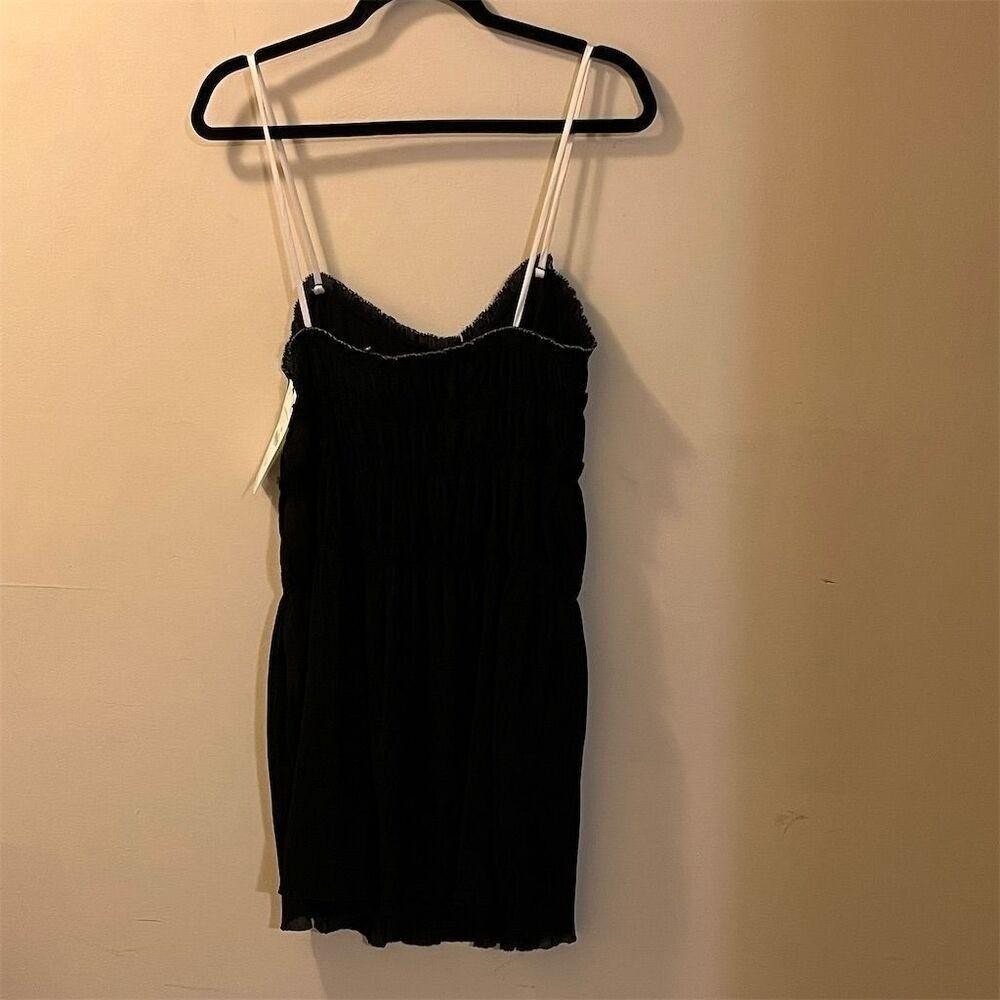 Zara Women's Black Mini Dress with Bow Size L Party‎ Cocktail Romantic Goth NWT - Picture 11 of 11
